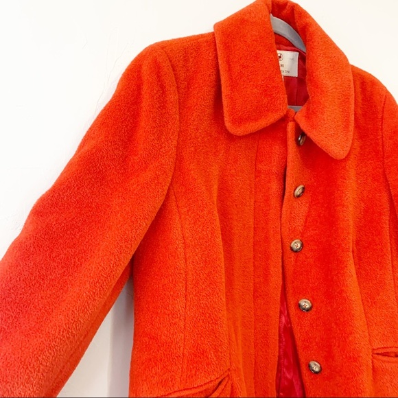 Suri Incalpaca Tx Orange Coat Size Large - Picture 4 of 14